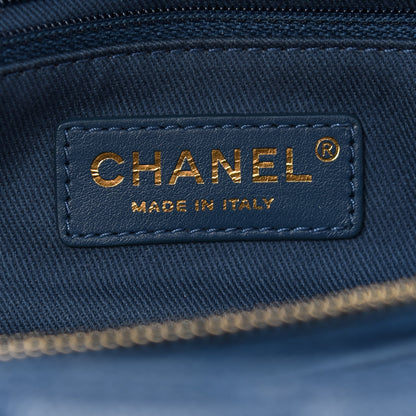 Chanel Caviar Quilted Medium Coco Handle Flap Blue 6 of 9