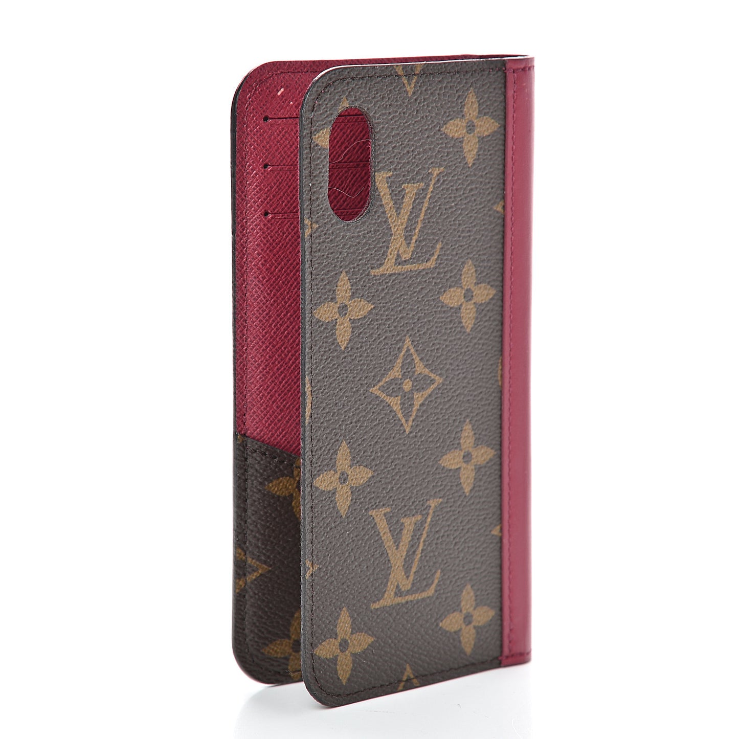 Monogram iPhone X Folio Case Fuchsia