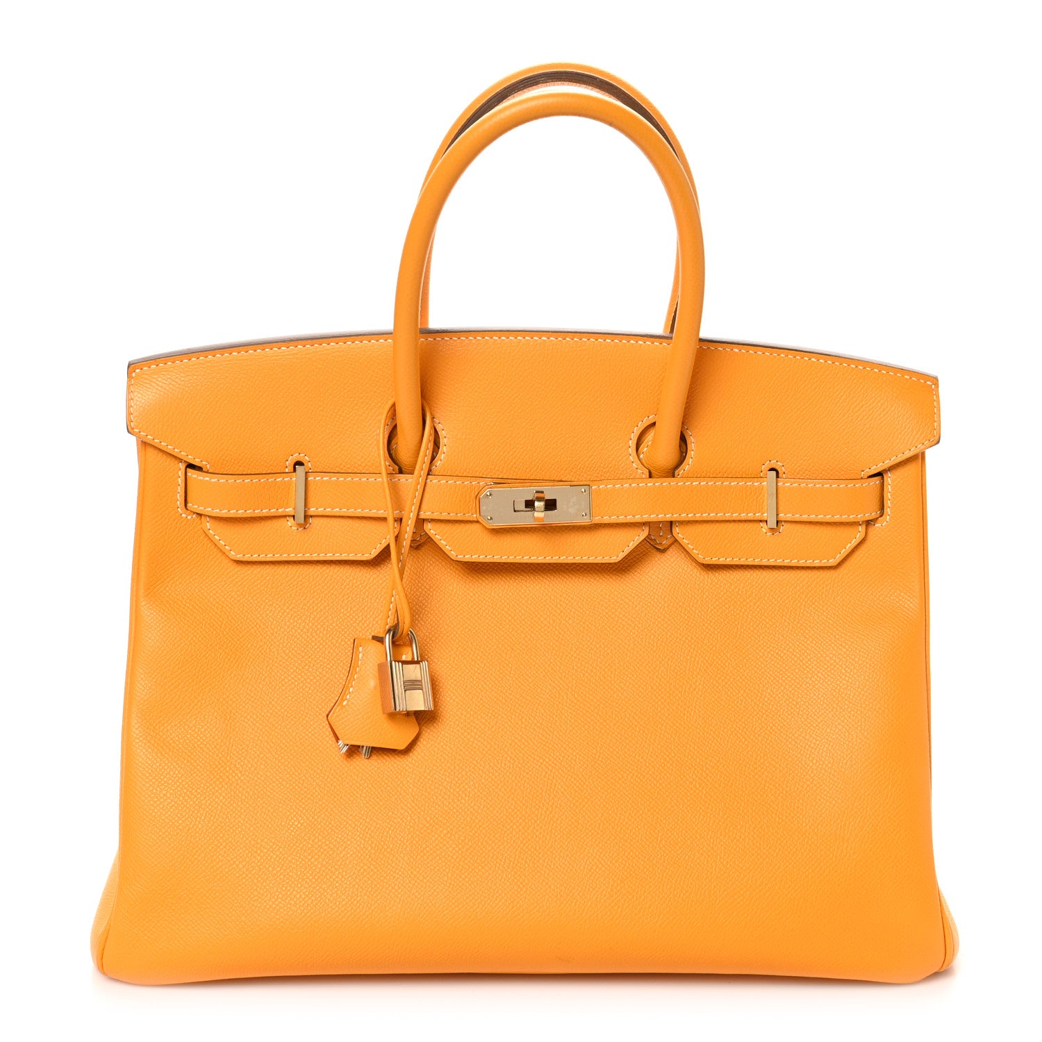 Hermes Epsom Candy Birkin 35 Jaune D'Or Feu 1 of 13
