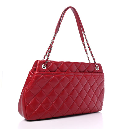 Chanel Caviar Quilted Timeless CC Soft Tote Red 2 of 5