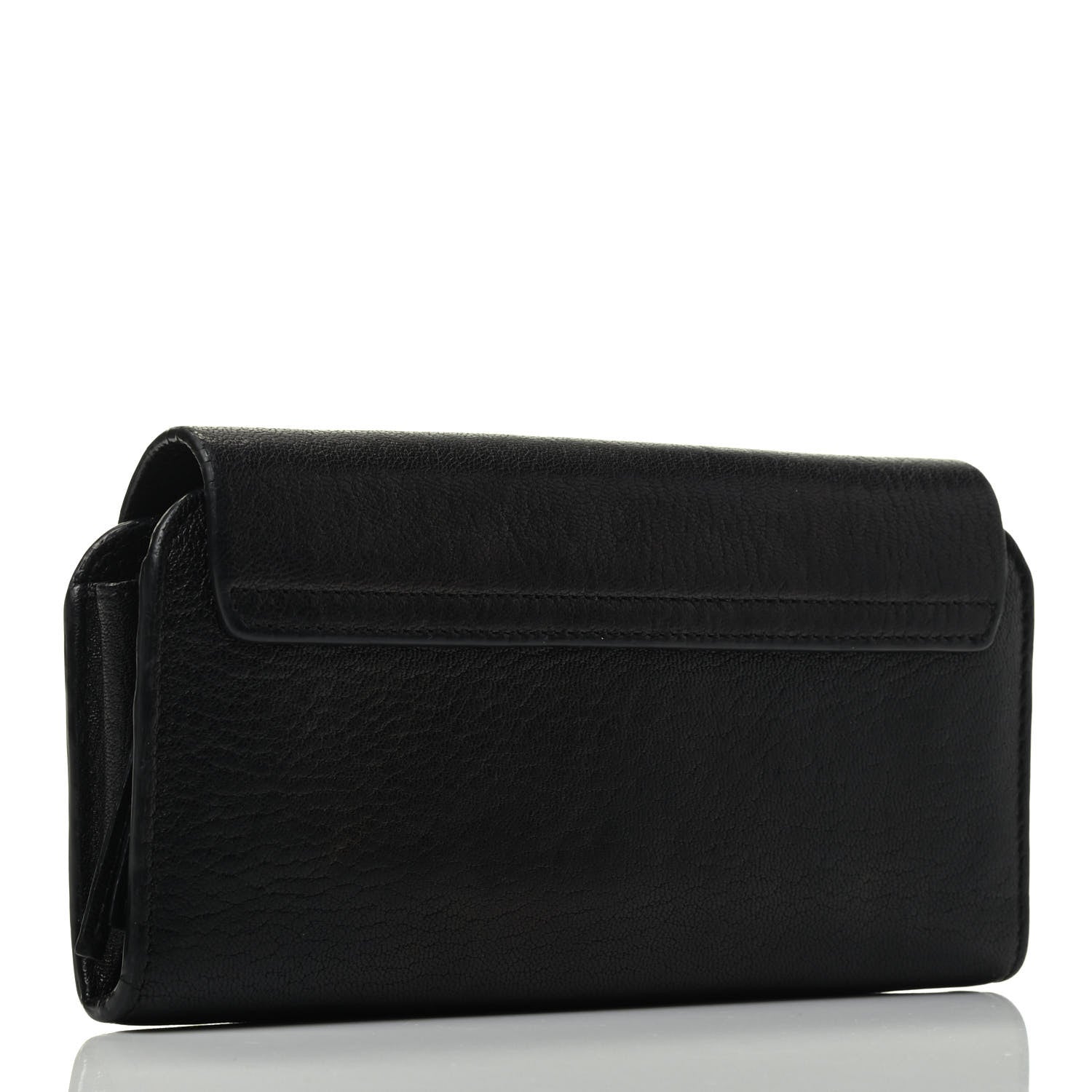 Chloe Grained Lambskin Drew Long Wallet with Flap Black 2 of 3