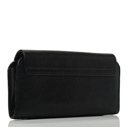 Chloe Grained Lambskin Drew Long Wallet with Flap Black 2 of 3