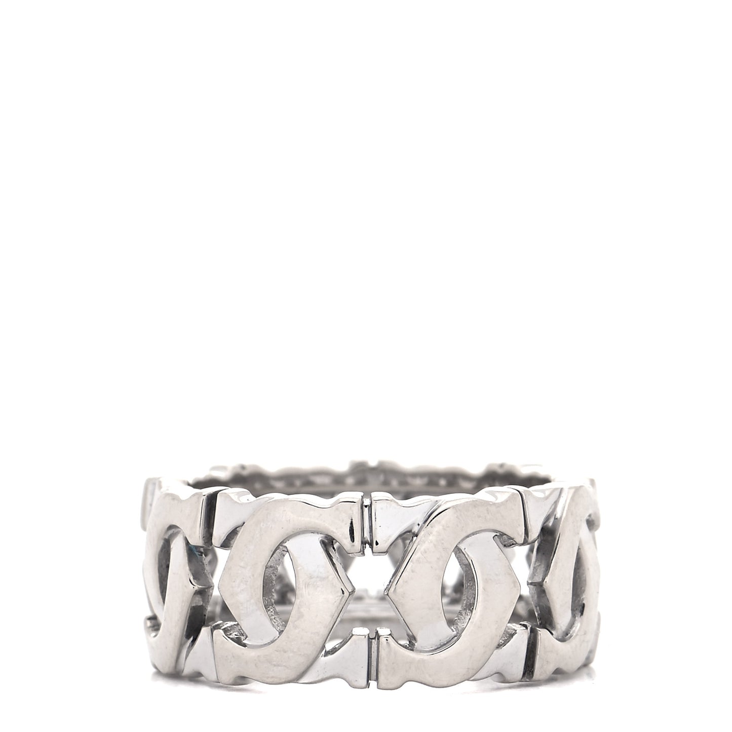 18K White Gold Entrelaces Ring 48 4.5