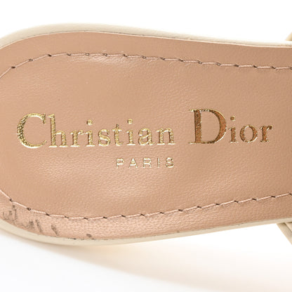 Christian Dior Lambskin D-Fame Mule Sandals 40 Off White 8 of 10