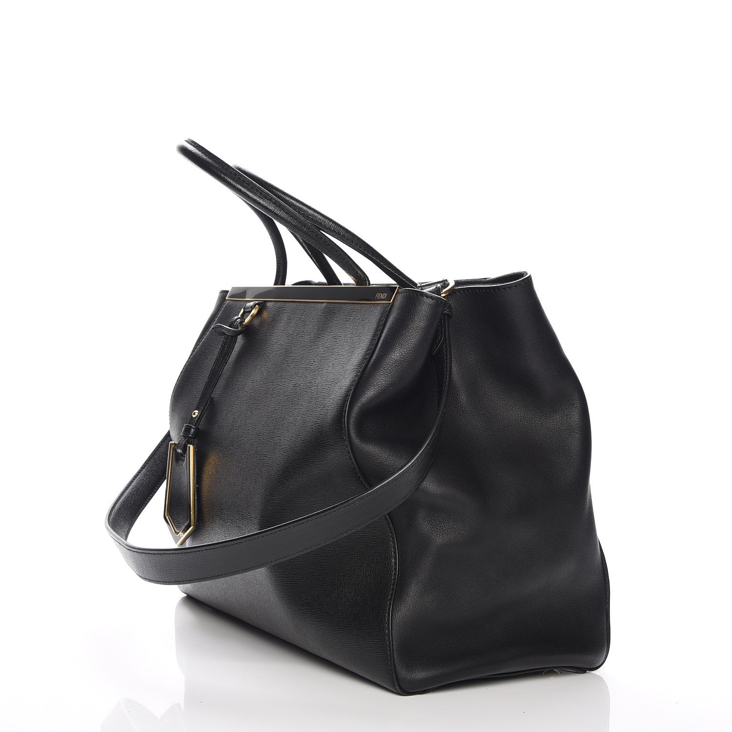 Fendi Vitello Elite Regular 2Jours Tote Black 9 of 9