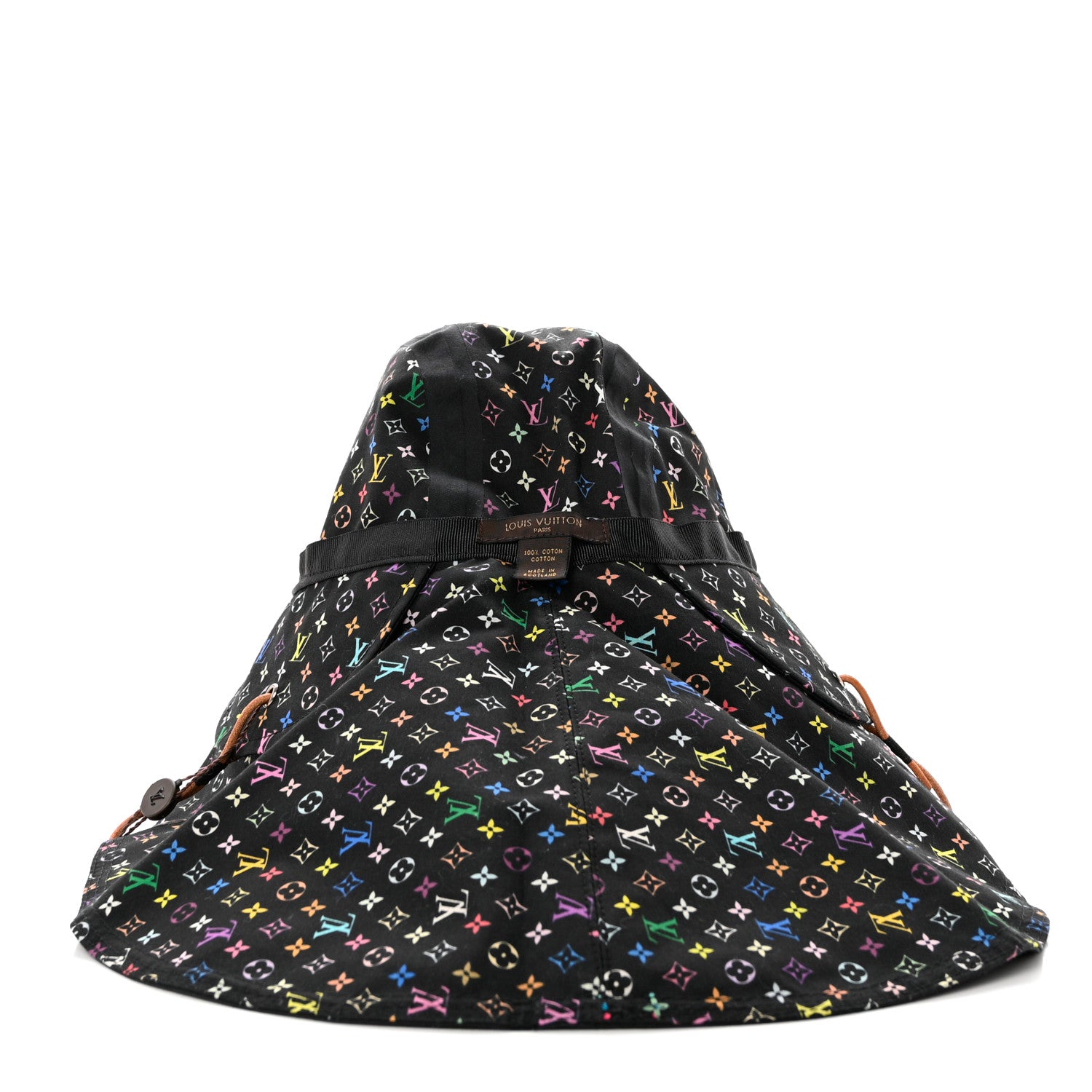 Louis Vuitton Cotton Monogram Multicolor Printed Reversible Hiker Hat Black 8 of 11
