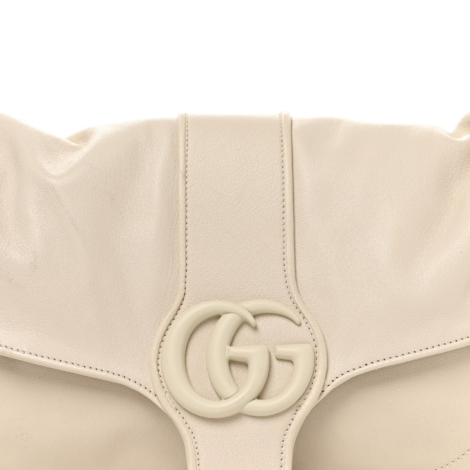 Gucci Goatskin Small GG Monochrome Aphrodite Shoulder Bag Mystic White 7 of 9