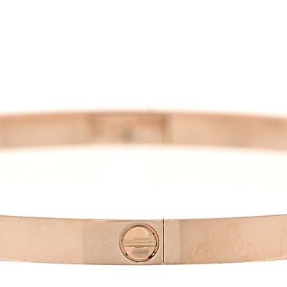 Cartier 18K Pink Gold 6 Diamond Small LOVE Bracelet 19 4 of 9