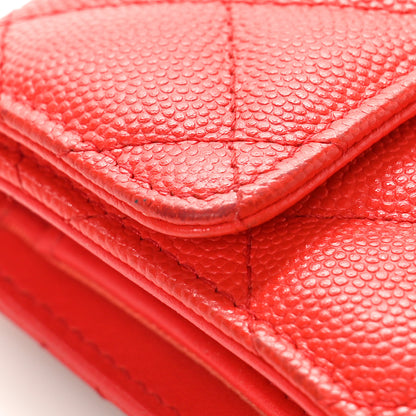 Chanel Caviar Quilted Medium Flap Wallet Red 10 of 15