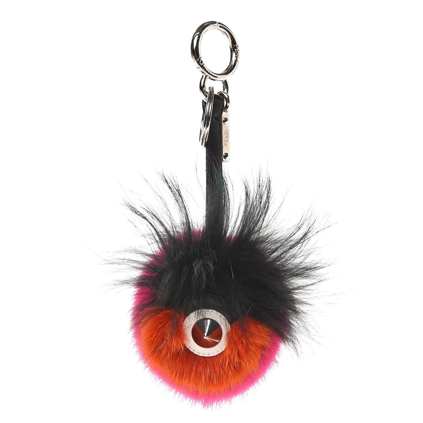 Mink Fox Fur QuTweet Coucou Bag Bug Charm Pink