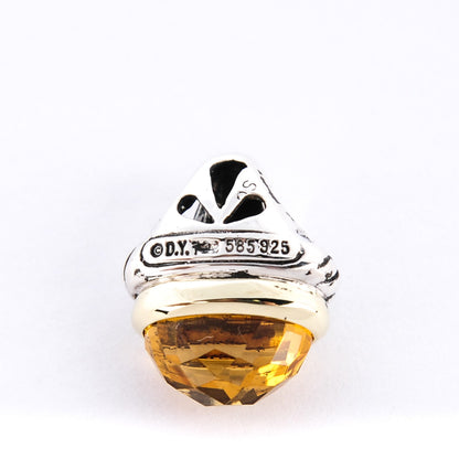 David Yurman Sterling Silver 14K Yellow Gold 10mm Citrine Acorn Pendant 4 of 5