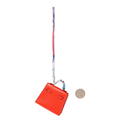 Hermes Tadelakt Mini Kelly Twilly Bag Charm Capucine 2 of 6