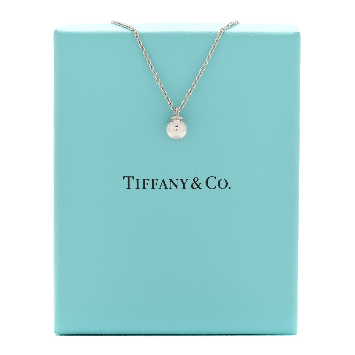 Tiffany Sterling Silver 8mm HardWear Ball Pendant Necklace 9 of 9