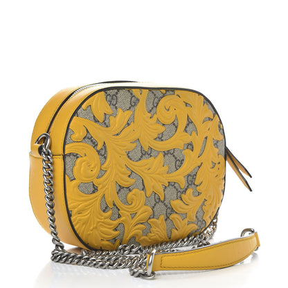 Gucci GG Supreme Monogram Arabesque Mini Chain Shoulder Bag Beige Yellow 3 of 11