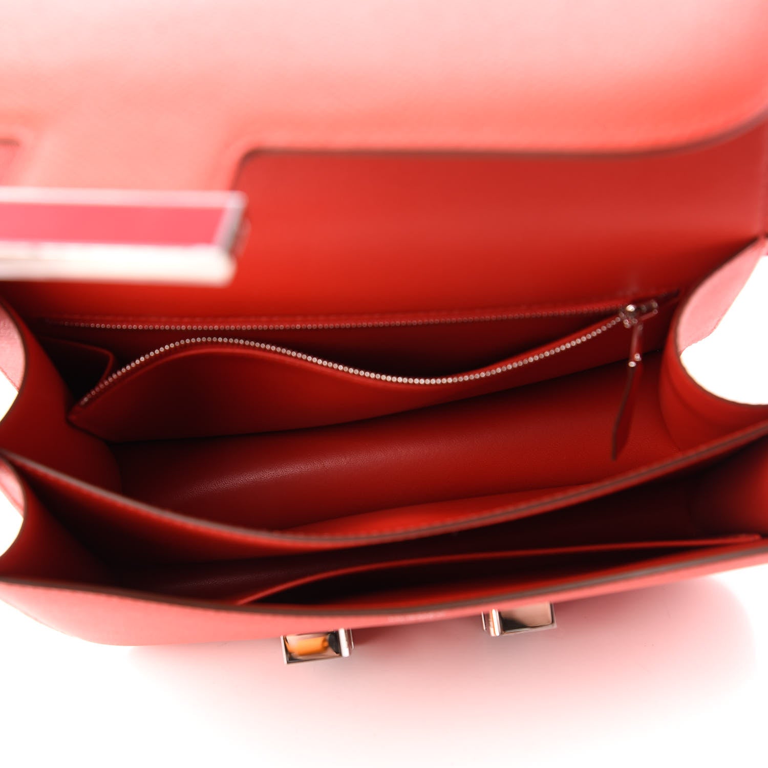 Hermes Epsom Enamel Constance 24 Rouge De Coeur Rubis 5 of 11
