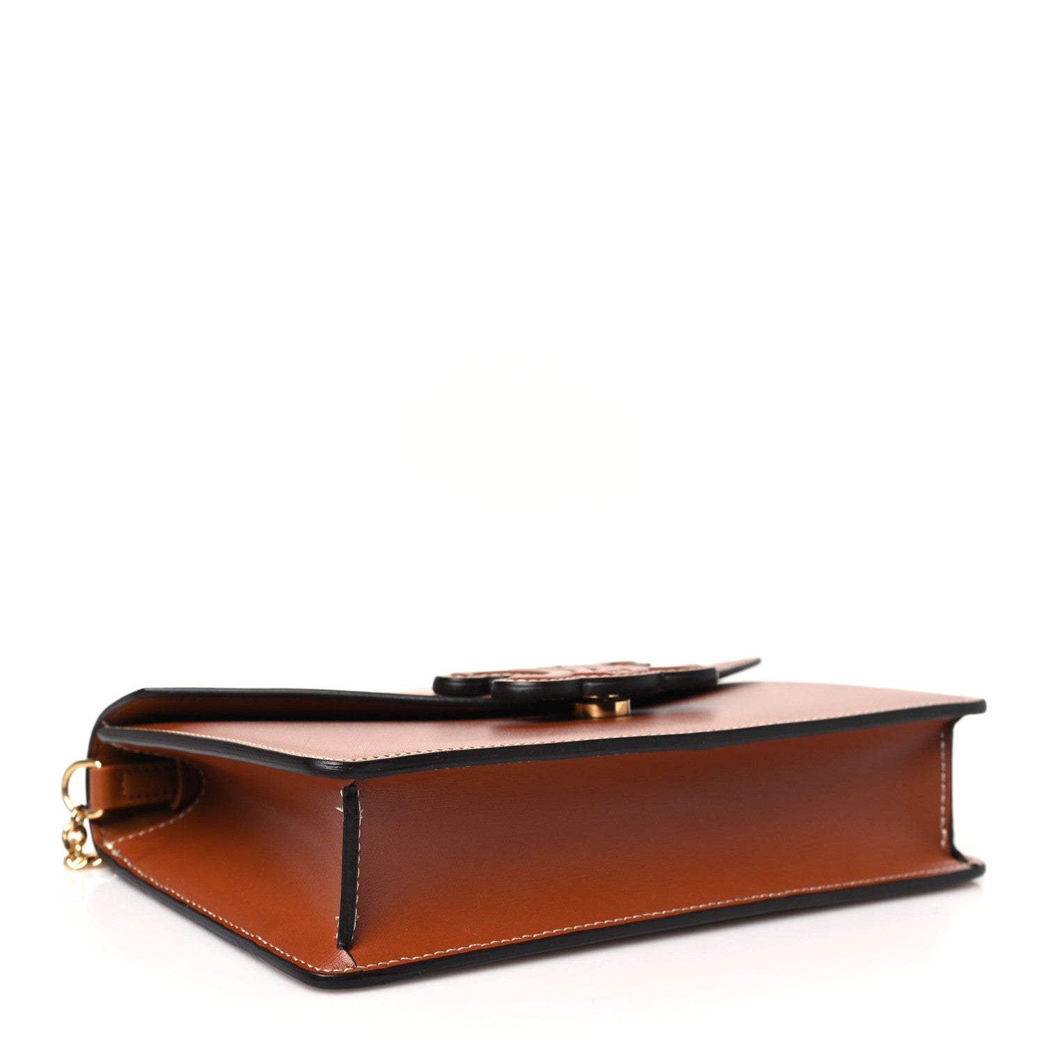 Celine Shiny Calfskin Triomphe Margo Wallet on Chain Tan 4 of 11