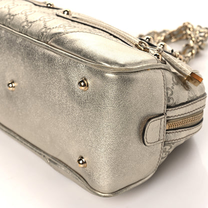 Gucci Guccissima Small Capri Satchel Metallic Gold 7 of 7
