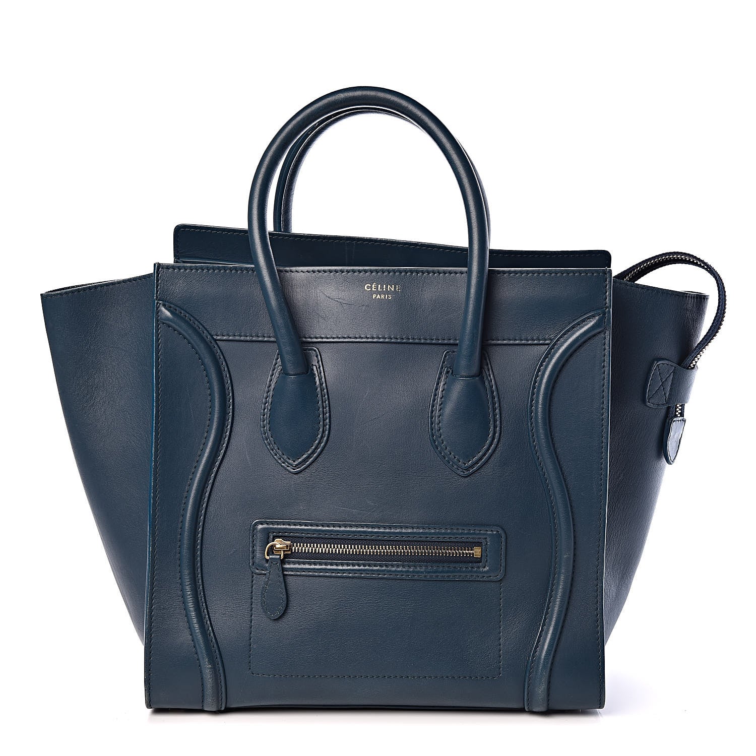 Celine Smooth Calfskin Mini Luggage Deepsea 1 of 14