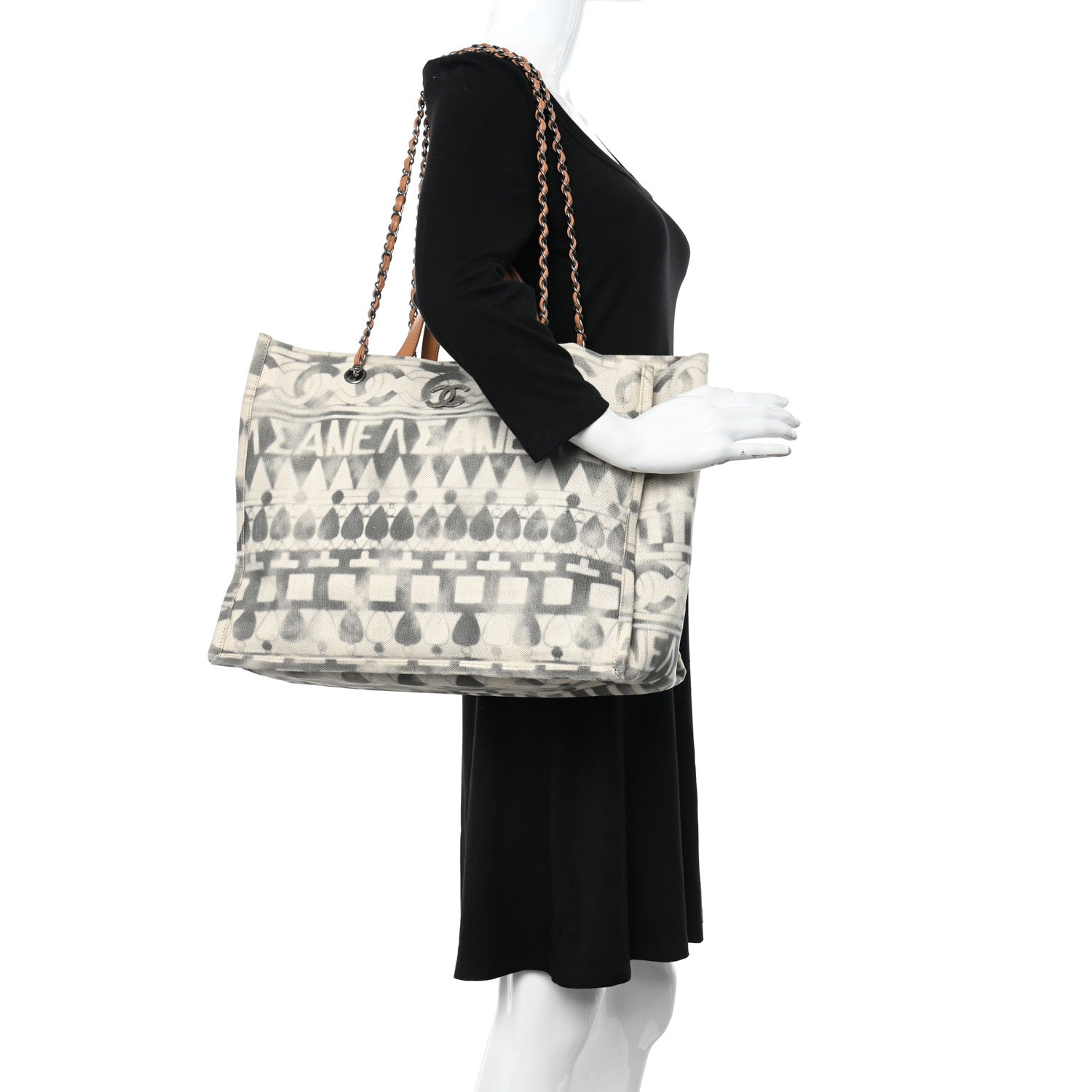Chanel Canvas Large Iliad Shopping Tote Beige 2 of 14