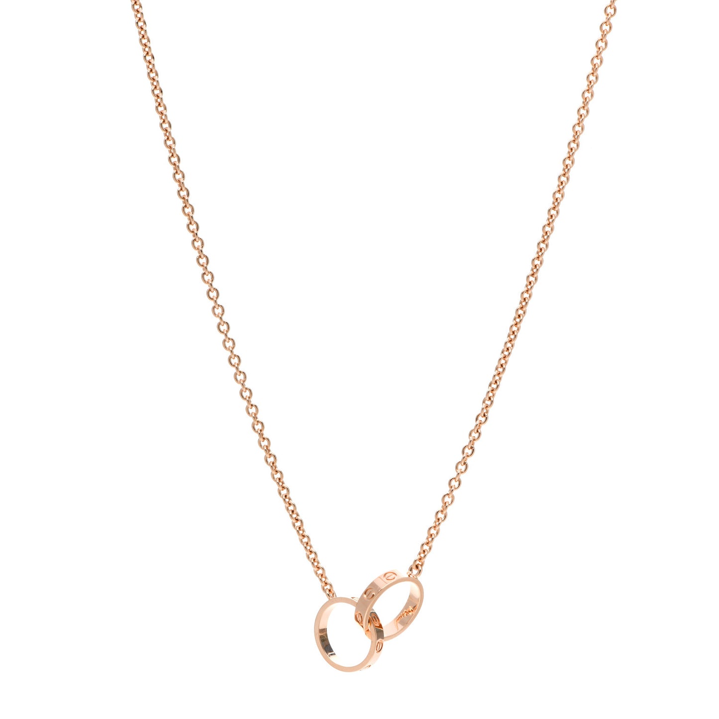 18K Pink Gold Interlocking LOVE Necklace