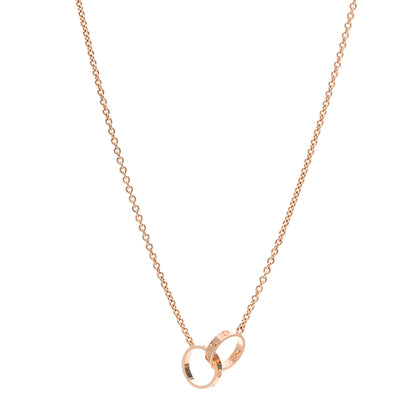 Cartier 18K Pink Gold Interlocking LOVE Necklace 1 of 6