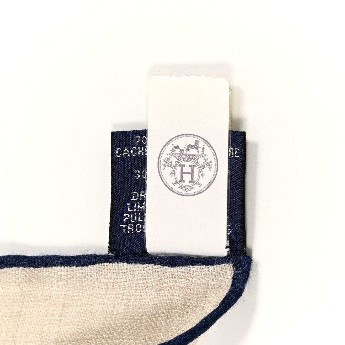 Cashmere Silk Grand Theatre Nouveau Shawl 140 Naturel Marine Black