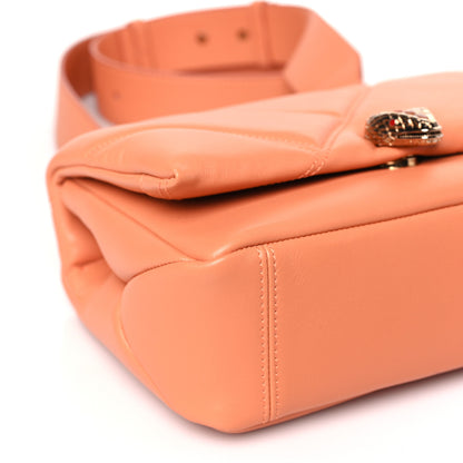 Bulgari Calfskin Matelasse Mini Serpenti Cabochon Crossbody Bag Coral 7 of 8