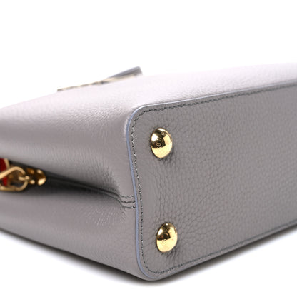 Louis Vuitton Taurillon Snakeskin Capucines BB Steeple Grey 8 of 10