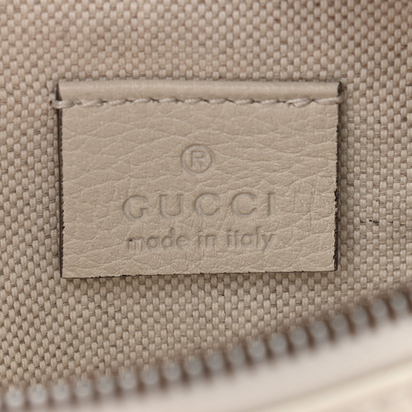 Grained Calfskin Small Logo Belt Bag White