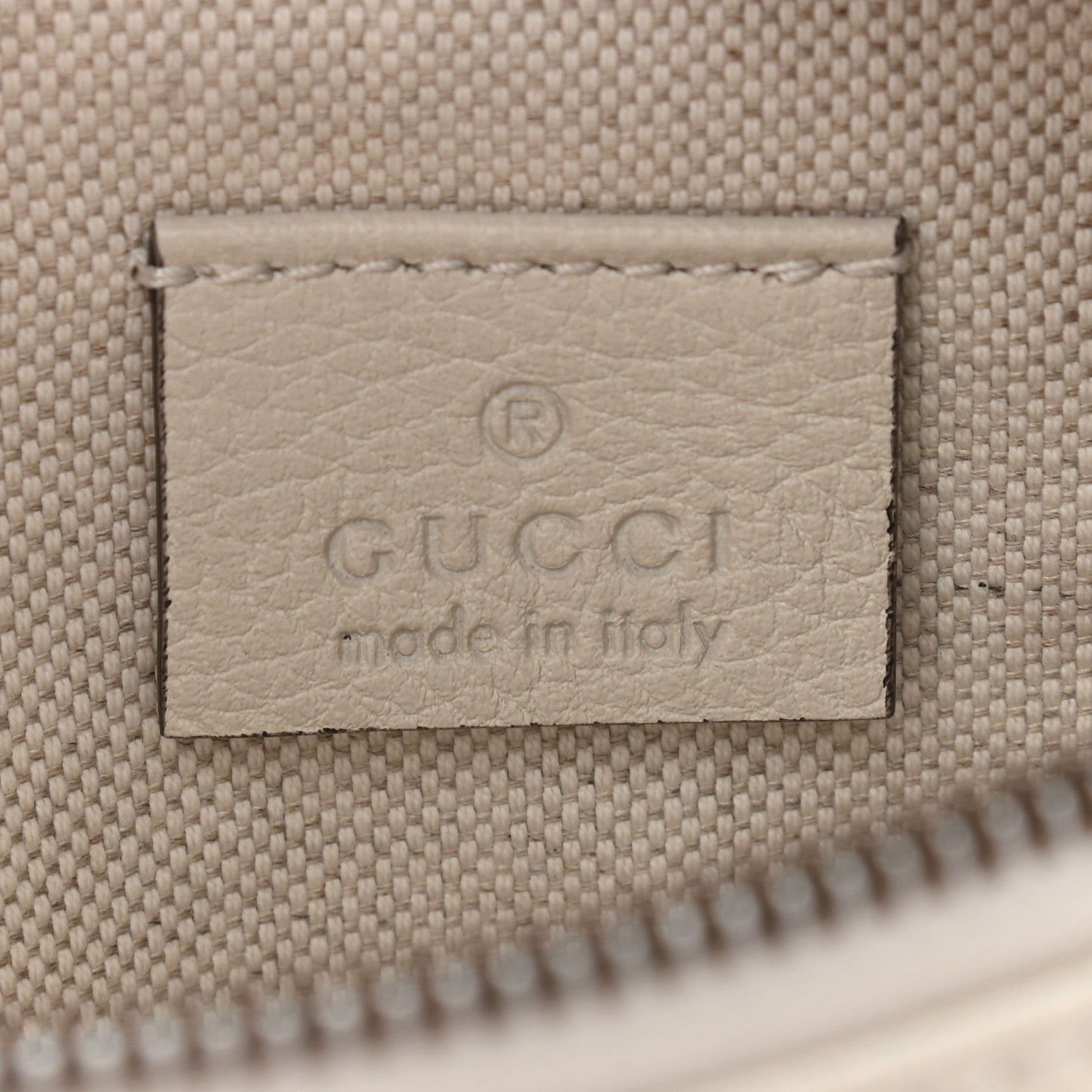 Gucci Grained Calfskin Small Logo Belt Bag White 6 of 9