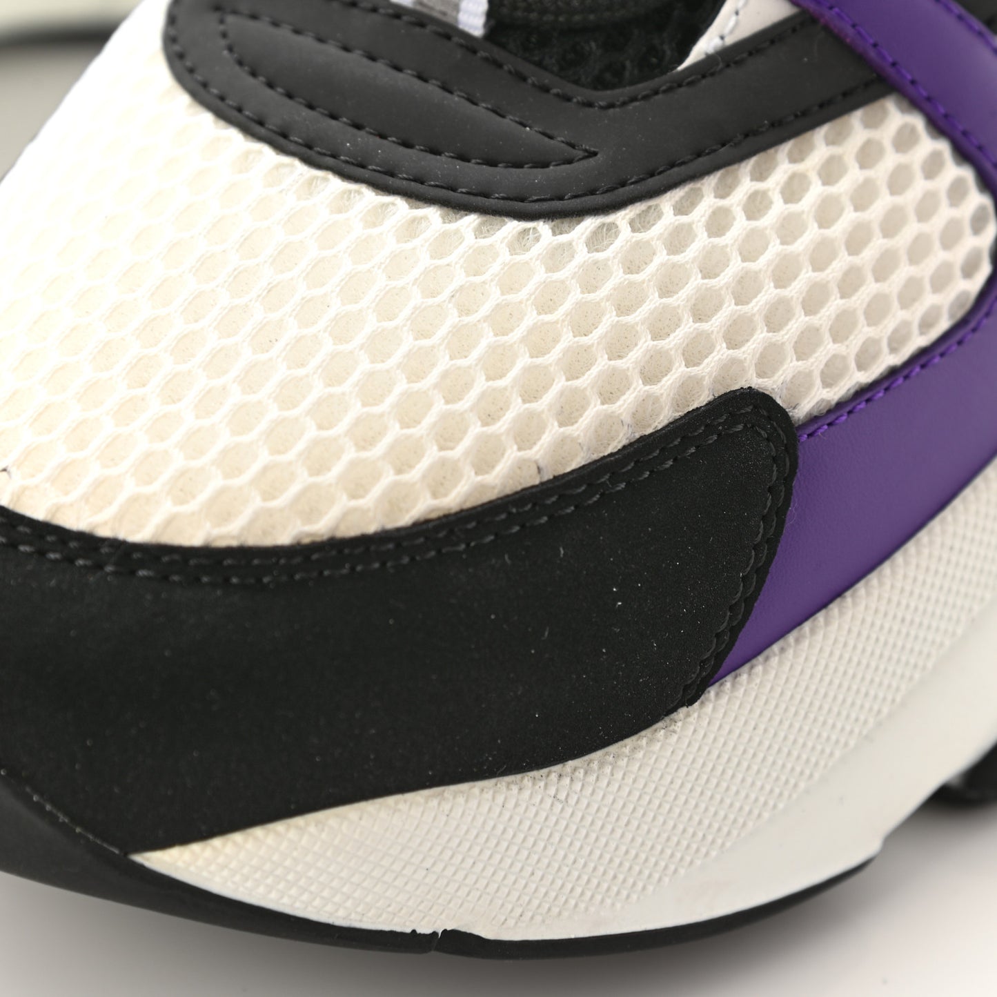 Technical Mesh Calfskin Mens B22 Sneakers 45 Violet White