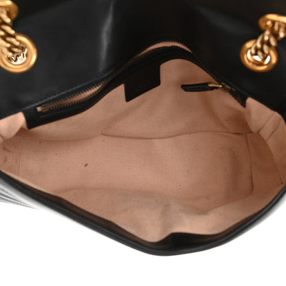 Gucci Calfskin Matelasse Small GG Marmont Shoulder Bag Black 5 of 10