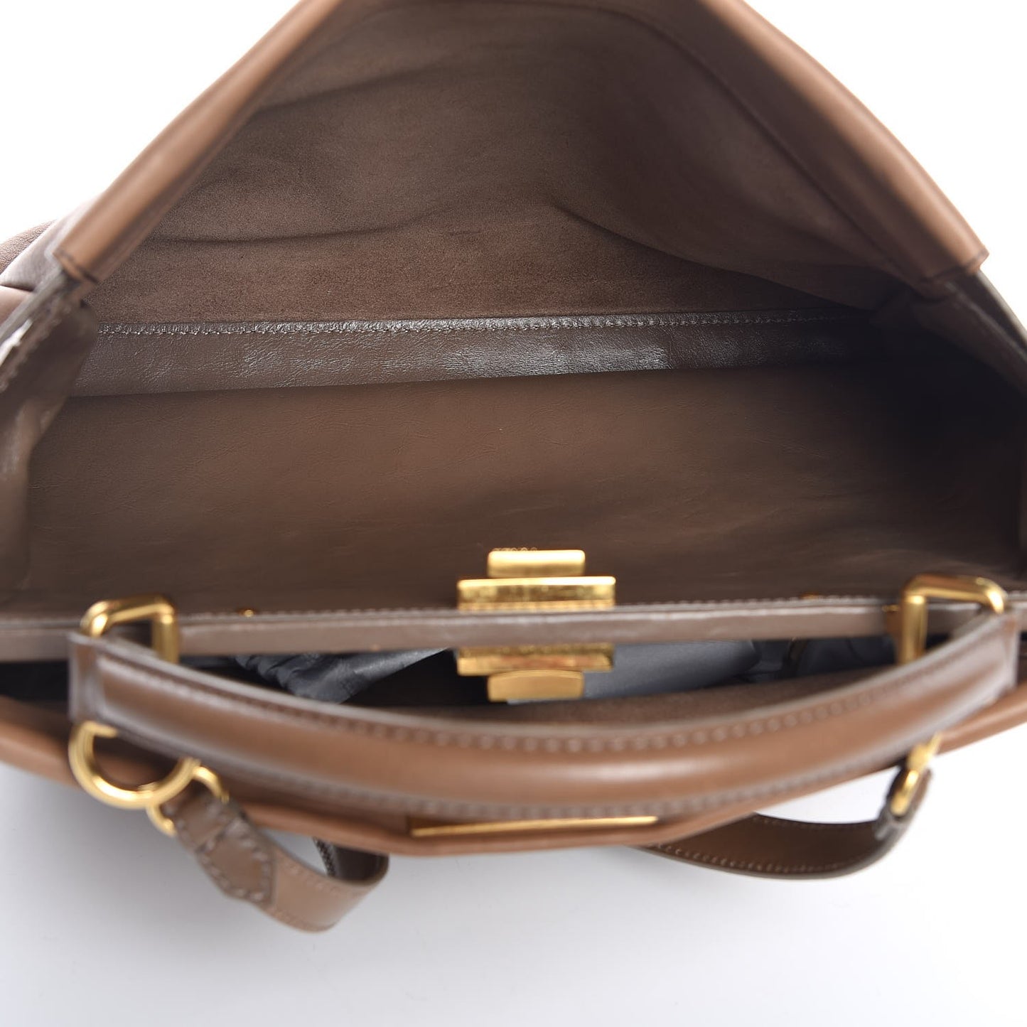 Vitello Saddle Large Peekaboo Iconic Satchel Moro