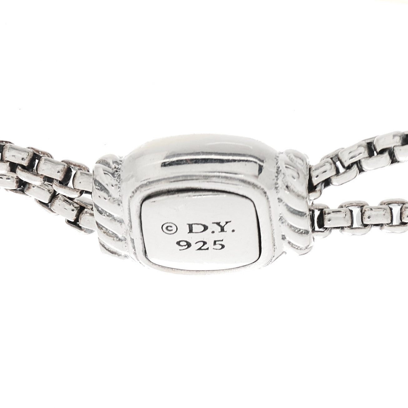 David Yurman Sterling Silver Pink Sapphire 9mm Chatelaine Petite Pave Bracelet 3 of 3