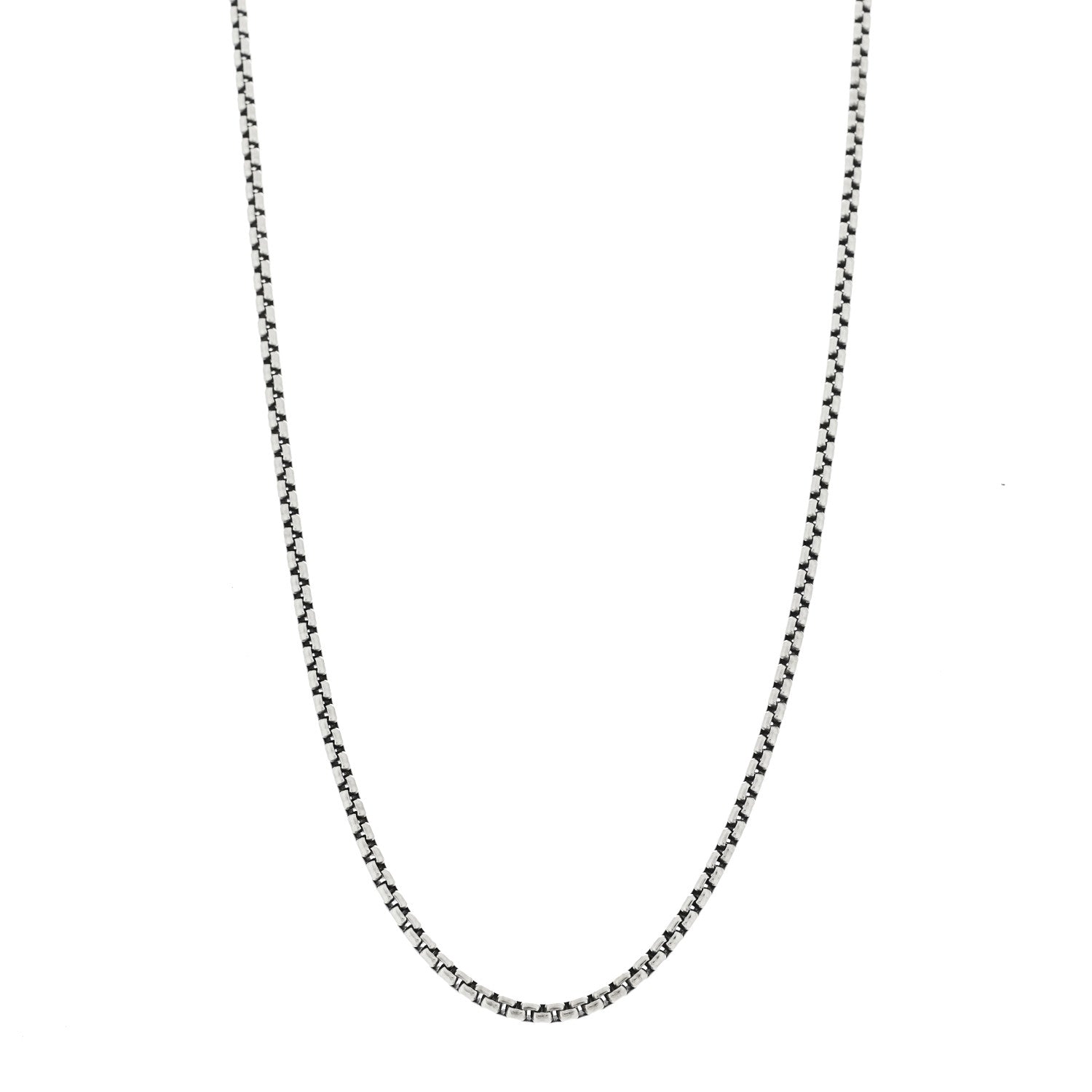 David Yurman Sterling Silver 2.7mm Box Chain Necklace 20" 1 of 5