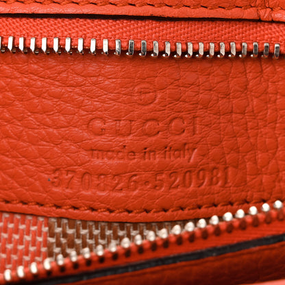 Gucci Cellarius Calfskin Medium Bamboo Daily Flap Shoulder Bag New Dark Orange 6 of 16