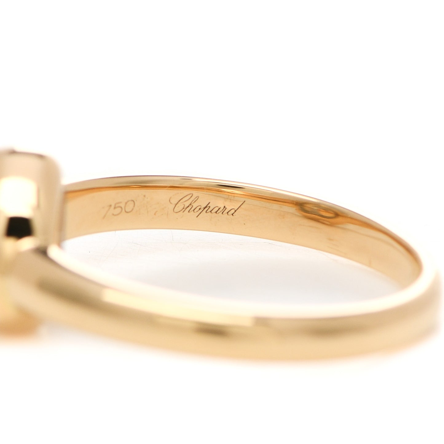 18K Yellow Gold Diamond Happy Heart Ring 52 6