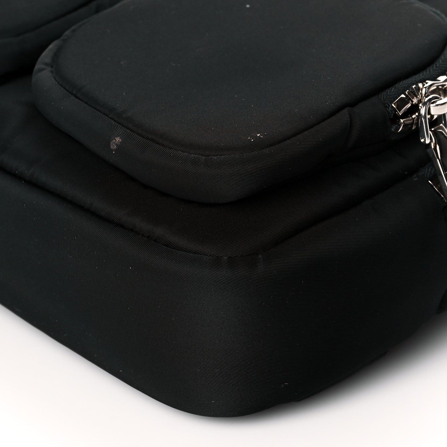 Tessuto Nylon Pocket Top Handle Cargo Backpack Black