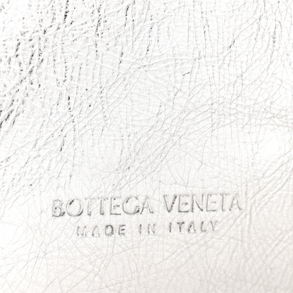 Bottega Veneta Metallic Calfskin Intrecciato Bifold Zip Wallet Silver 6 of 11