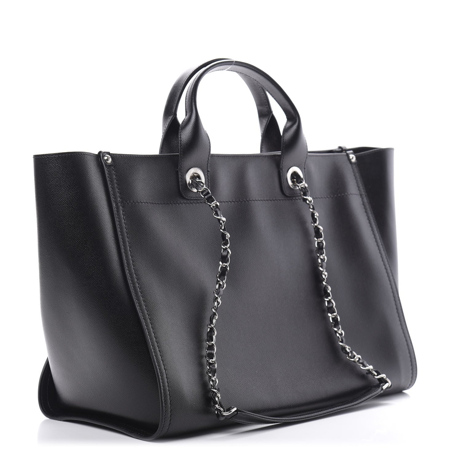 Chanel Caviar Medium Studded Deauville Tote Black 4 of 12