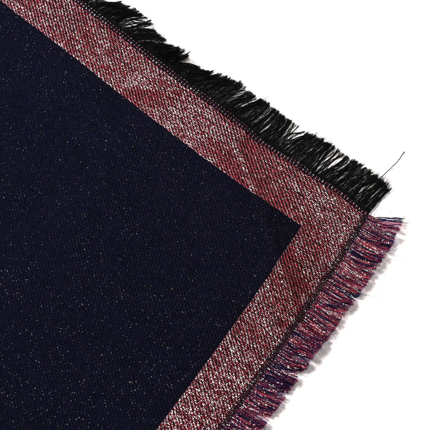 Chanel Cashmere Silk Blend Metallic CC Scarf Multicolor 4 of 5