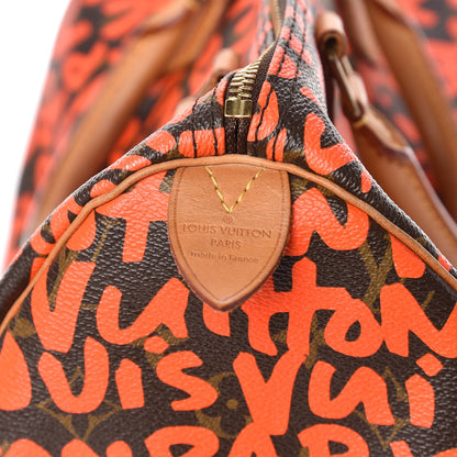 Louis Vuitton Monogram Graffiti Speedy 30 Orange 8 of 13