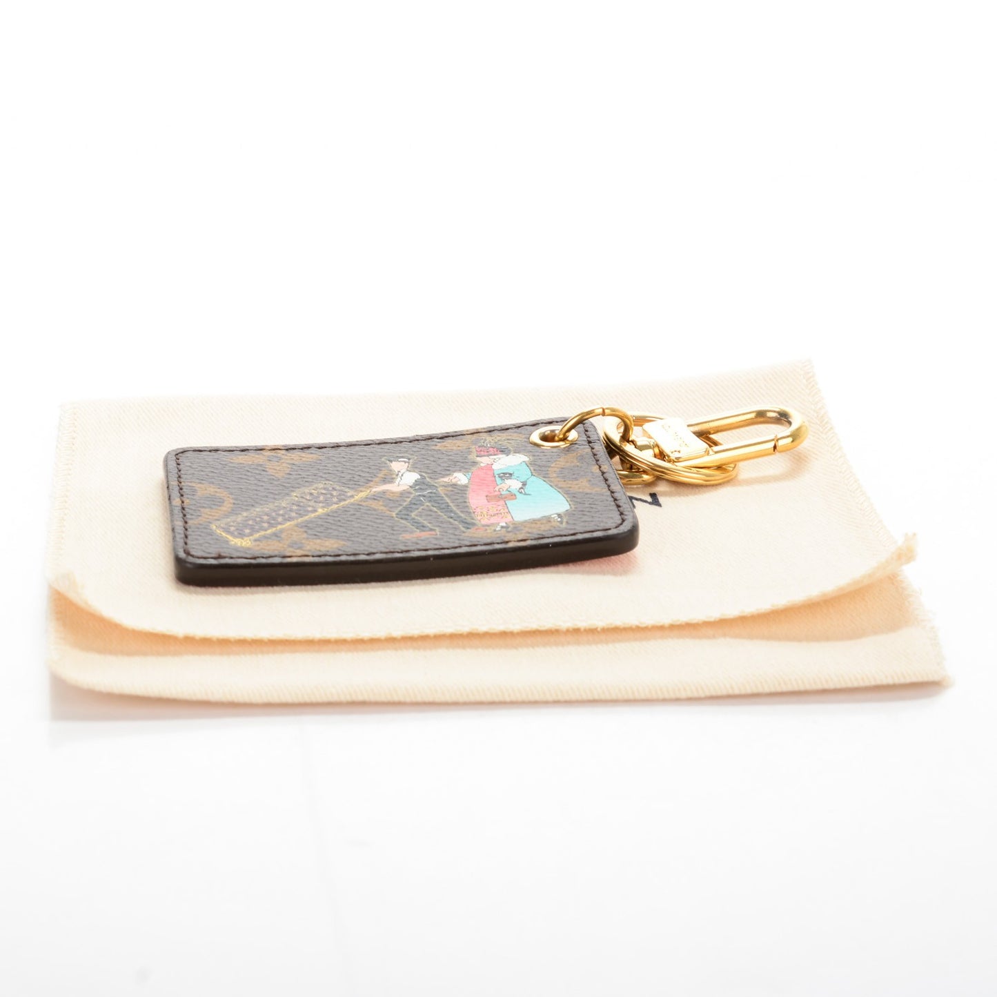 Monogram Illustre Charm Key Ring Rose