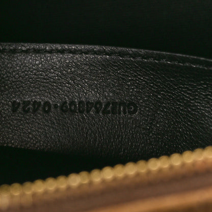 Saint Laurent Suede Calfskin Mini Quilted Monogram Camera Bag Golden Leaf 7 of 10