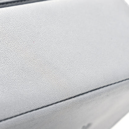 Chanel Metallic Sheepskin Chevron Quilted Medium Vintage Mademoiselle Flap Silver 16 of 17
