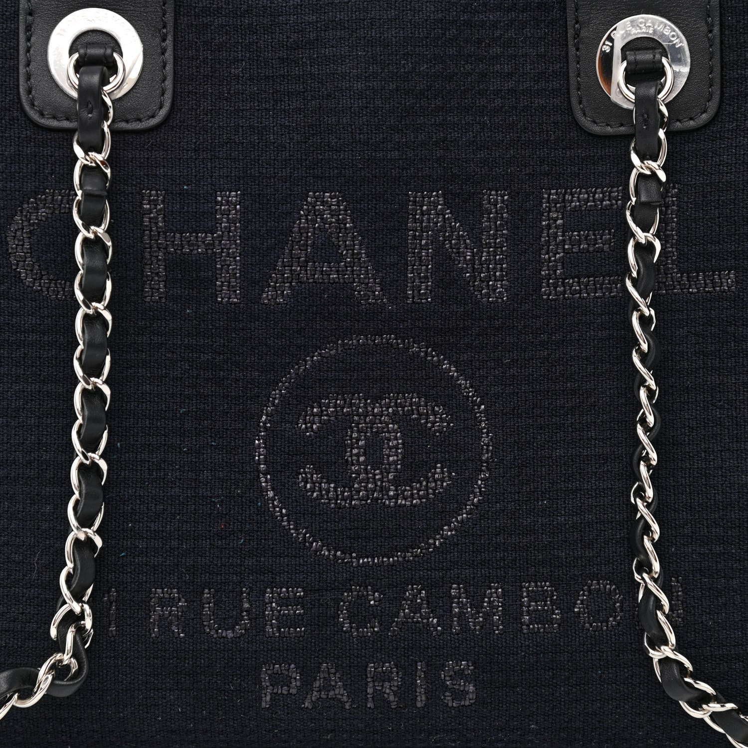 Chanel Mixed Fibers Deauville Bowling Bag Black 8 of 11