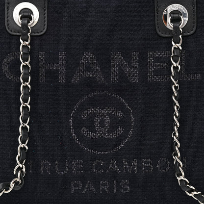 Chanel Mixed Fibers Deauville Bowling Bag Black 8 of 11