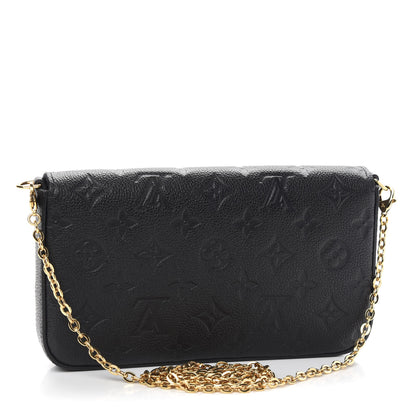 Louis Vuitton Empreinte Pochette Felicie Chain Wallet Black 4 of 13