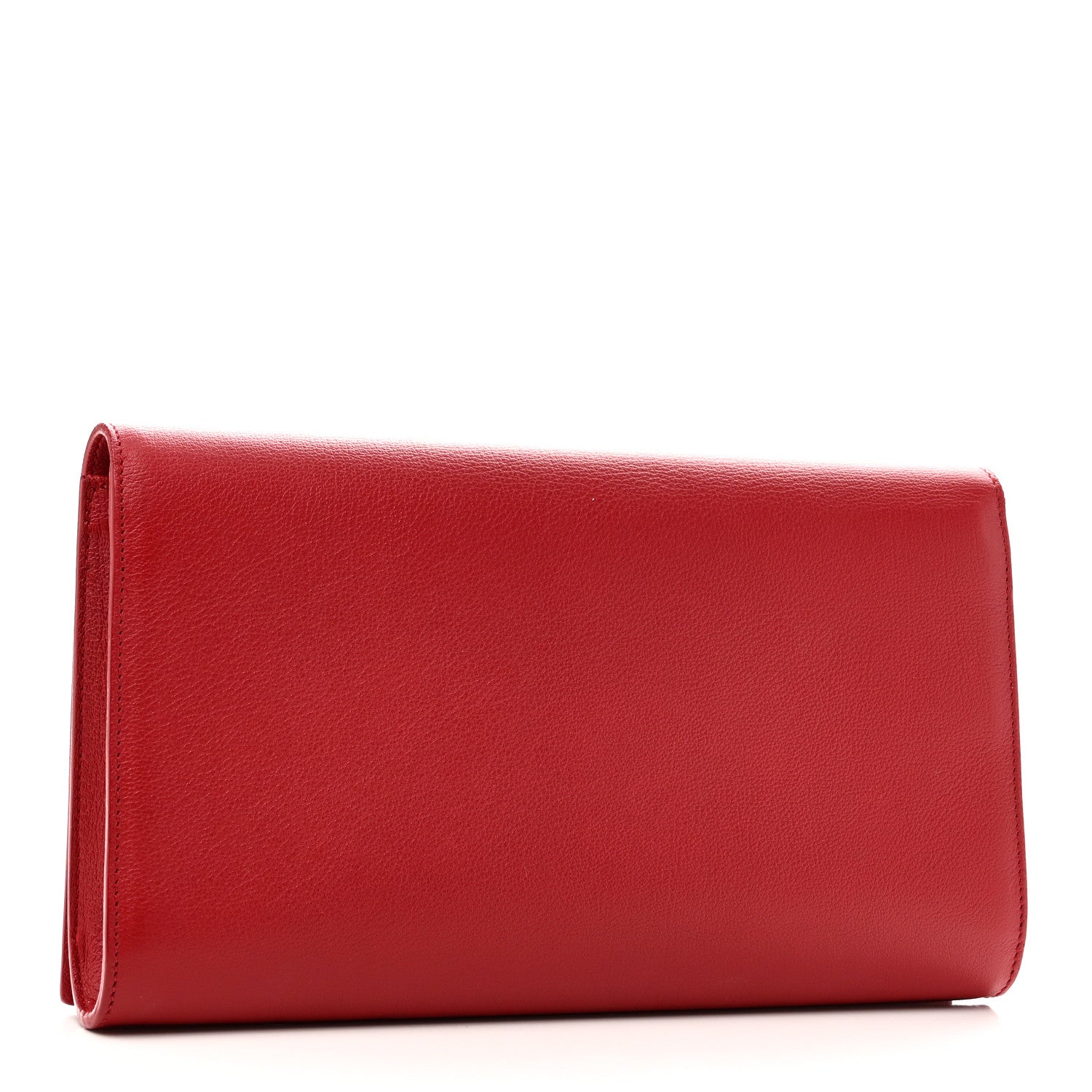 Saint Laurent Calfskin Monogram Large Belle De Jour Clutch Red 3 of 9