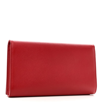 Saint Laurent Calfskin Monogram Large Belle De Jour Clutch Red 3 of 9